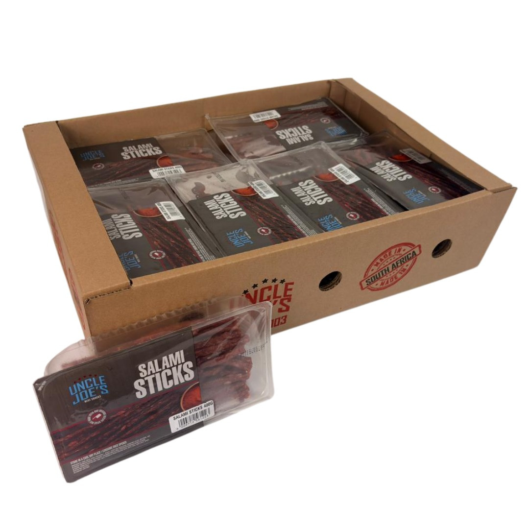 UNCLE JOE’S SALAMI STICKS 400G x 12