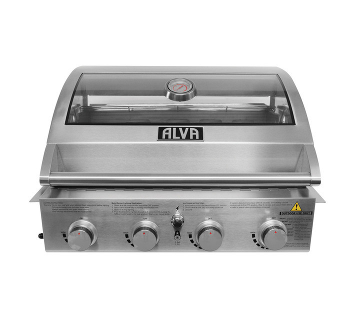 Alva Mojave 4 Burner Drop-In BBQ Gas Braai Stainless Steel GSS4BTT