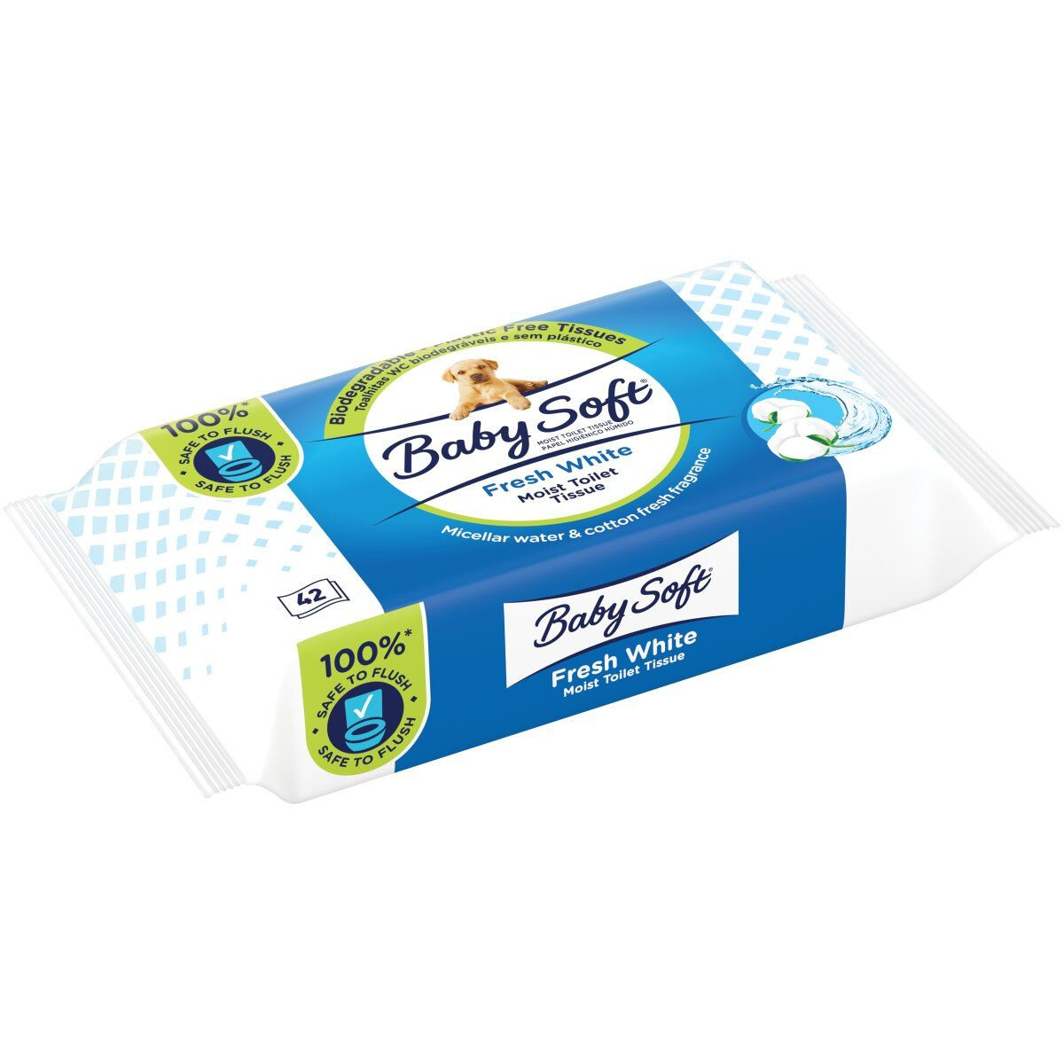 Baby Soft Washlets Wipes Ref 42's Cotton