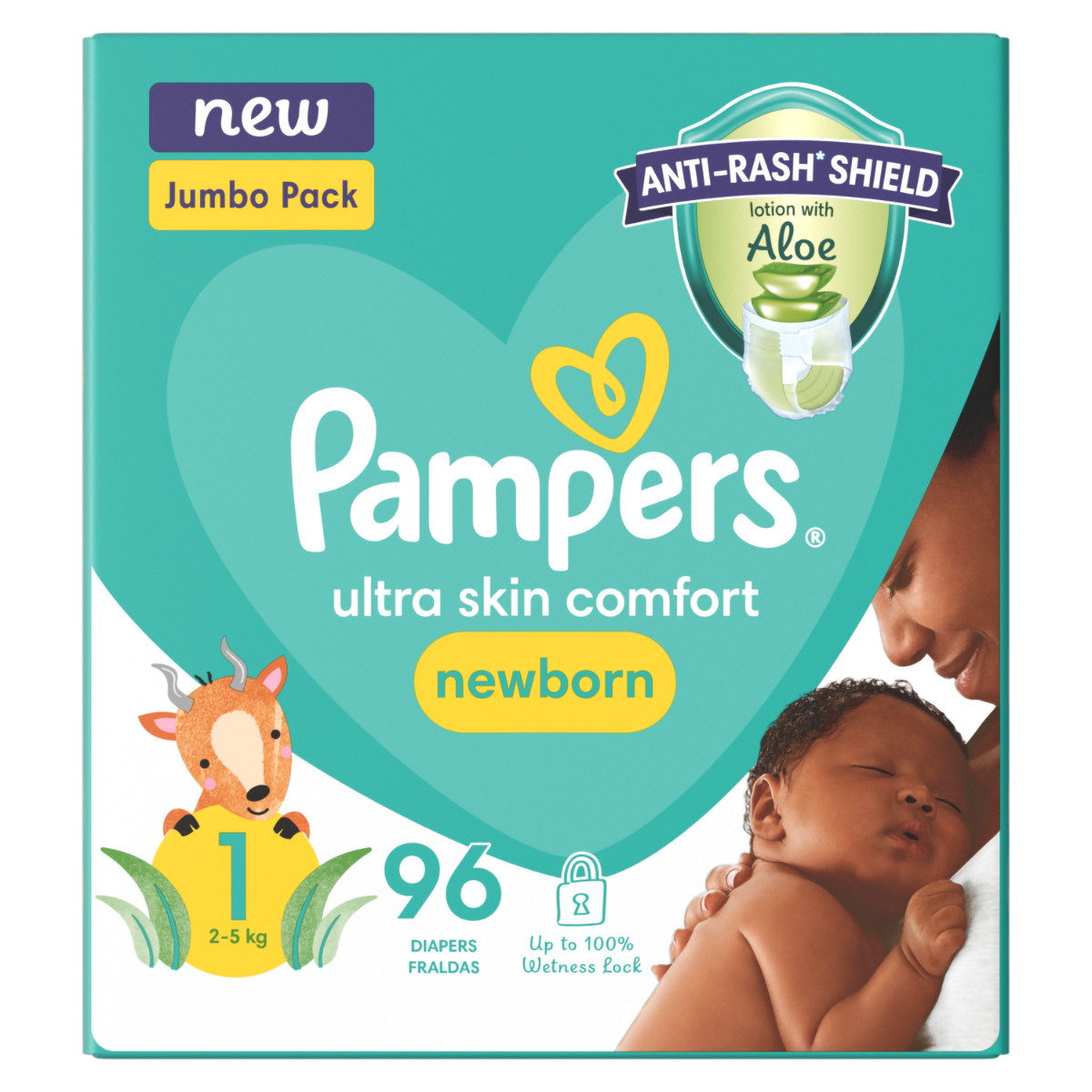 Pampers Active Baby Size 1 Jumbo Pack - 96