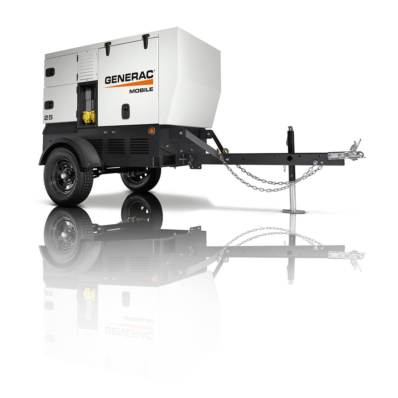 Generac MDG25IF4-STD Towable/Backup Generator, 22000/23000 Watts, Diesel, Electric Start, 1-Ph/3-Ph