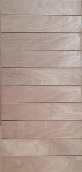 Exterior Door Hard Wood Horizontal Slats 2 Concealed Edges-w813xh2032mm