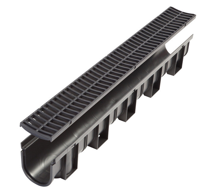 Waterform Channel and Grate Black 1000 mm