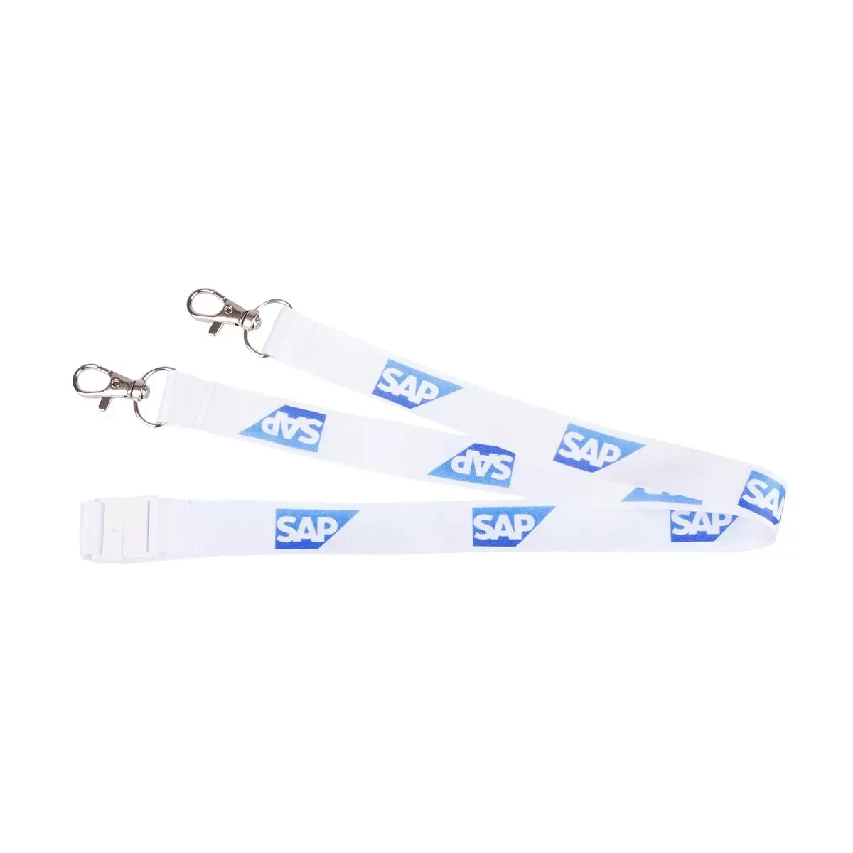 SAP Lanyard white two metal carbine (x 10 pcs )