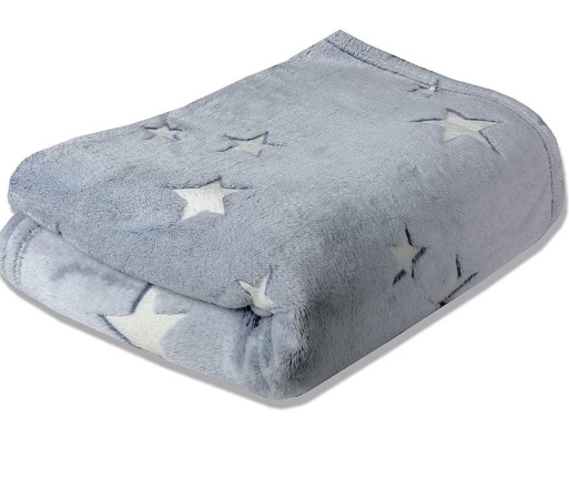 Magic Glow In The Dark Blanket (33 cm x 1.14 cm) Magic Glow In The Dark - Blanket (Crib Baby Blanket)  (Cotton, Grey)