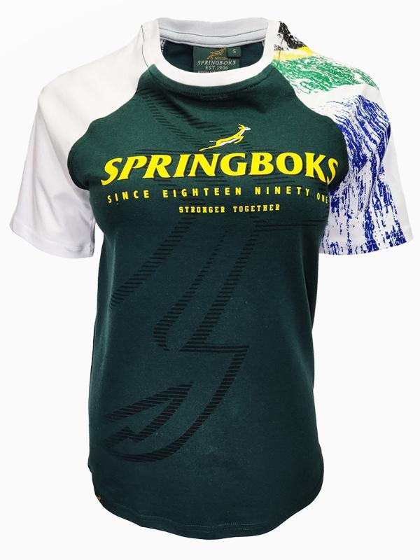 Ladies Springbok SA Flag T-Shirt