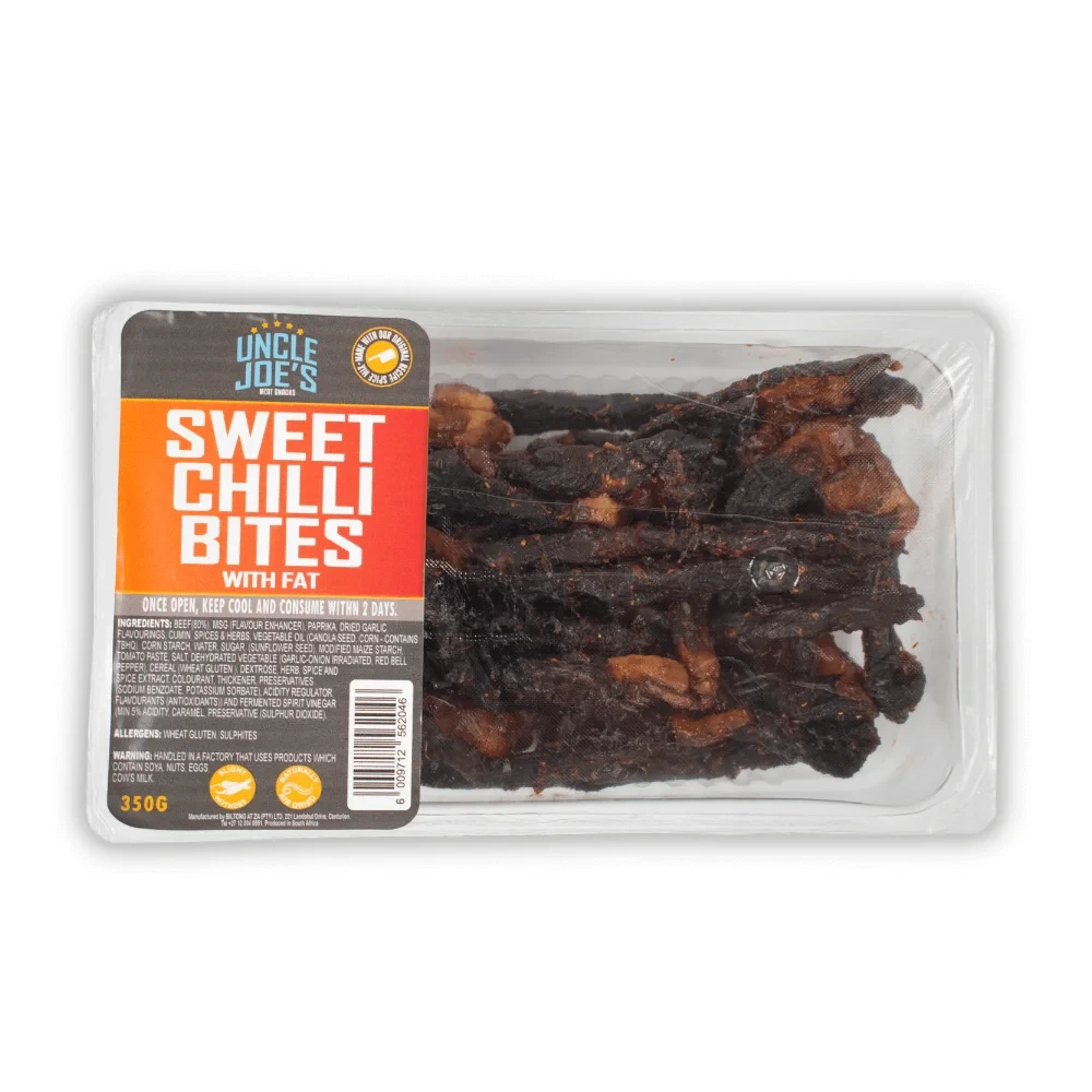 UNCLE JOE’S SWEET CHILLI BITES WITH FAT 350G