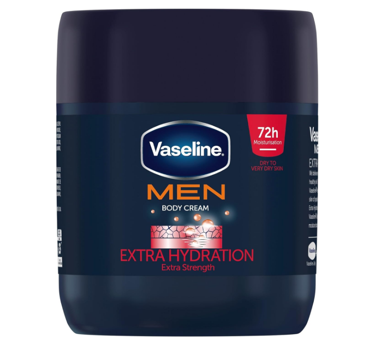 Vaseline MEN Extra Hydration Moisturizing Body Cream for Very Dry Skin 400ml