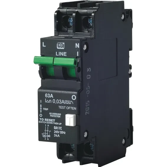 Earth leakage CBI ELECTRIC no overload protection 63A
