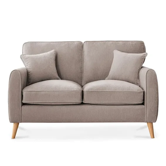 Amy Velvet 2 Seater Sofa /Couch - Beige