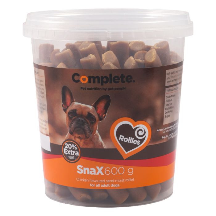 Complete Snax Chicken Rollies Dog Treat 600g CSTC600