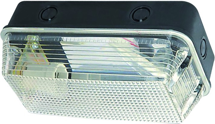 BLACK PLASTIC BULKHEAD E27 250x130x116H