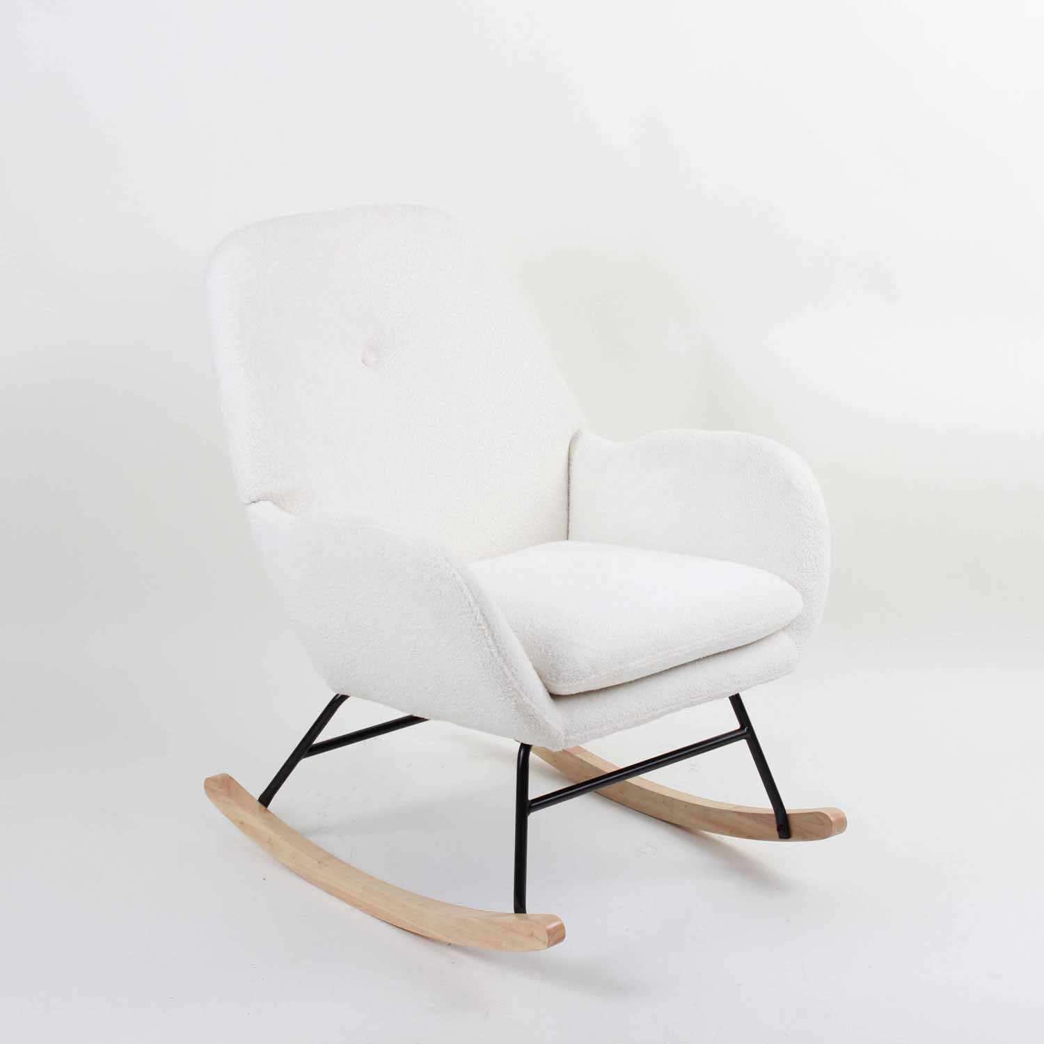 INDY FLEECE ROCKING CHAIR - CREAM