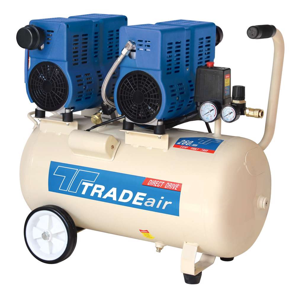 TRADEair MCFRC254-100L750Wx2 Silent & Oil Free Compressor (10596)