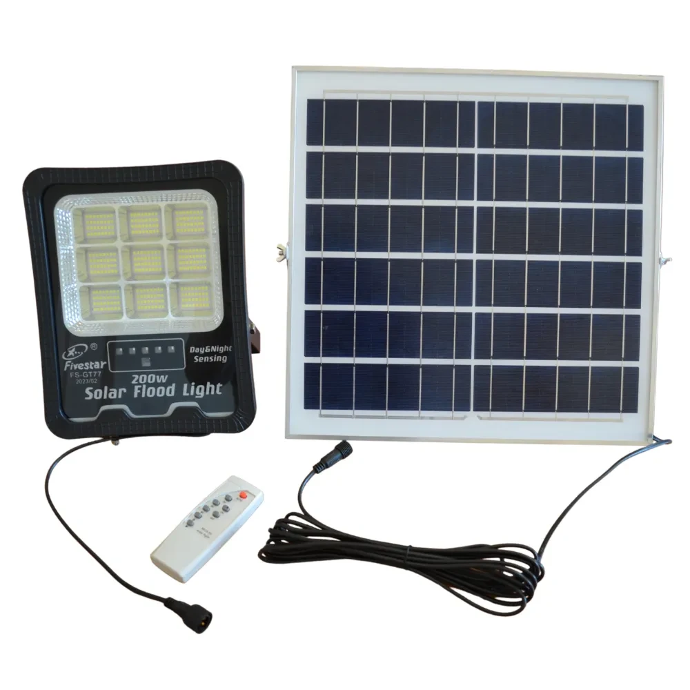 200W LED Solar Flood Light & Solar Panel