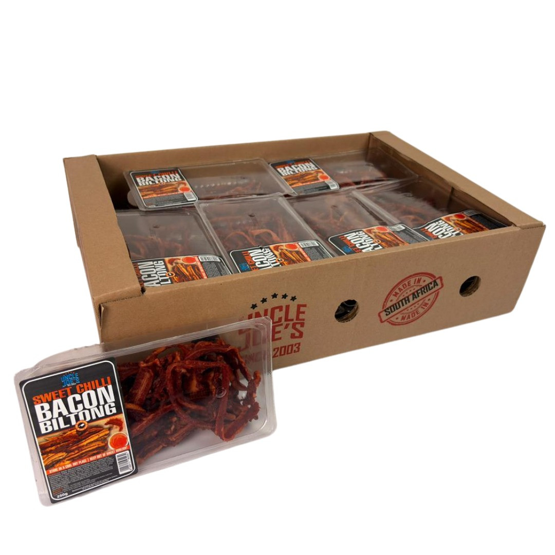 UNCLE JOE’S SWEET CHILLI BACON BILTONG 250G x 12