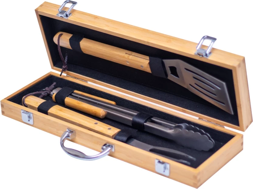 Yuppie gift baskets Bamboo Braai Case Rib Roaster Grill