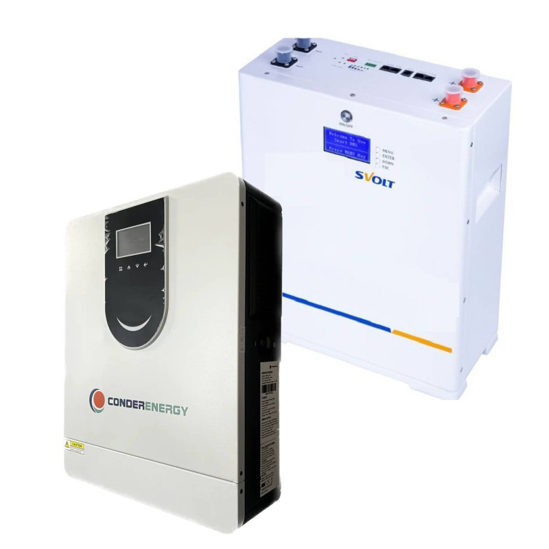 6.2kva Conderenergy Inverter & 5.09kw SVolt Lithium Battery (Upgrade to 5.4kw Battery)