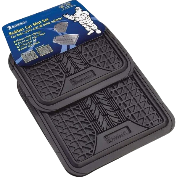 MICHELIN BLACK RUBBER MAT SET