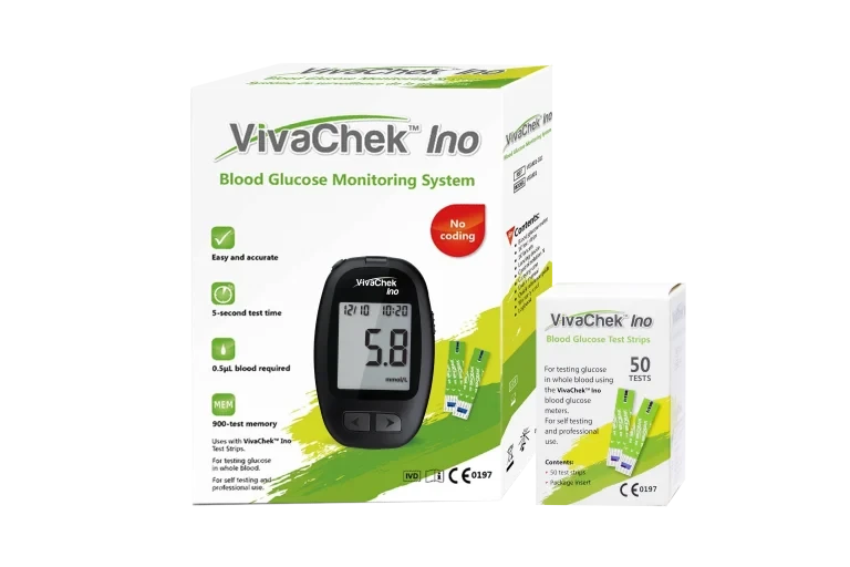 ⁠Vivachek Glucose Meter + Strips