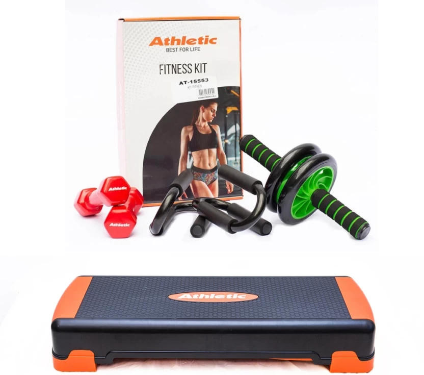 Athletic Fitness Kit With Aerobic Step Home Gym Combo