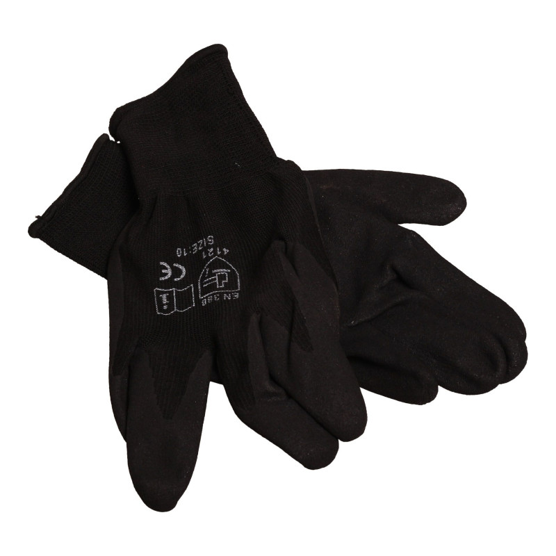 MAC AFRIC Black Nitrile Sandy Finish Work Gloves (Size 10)