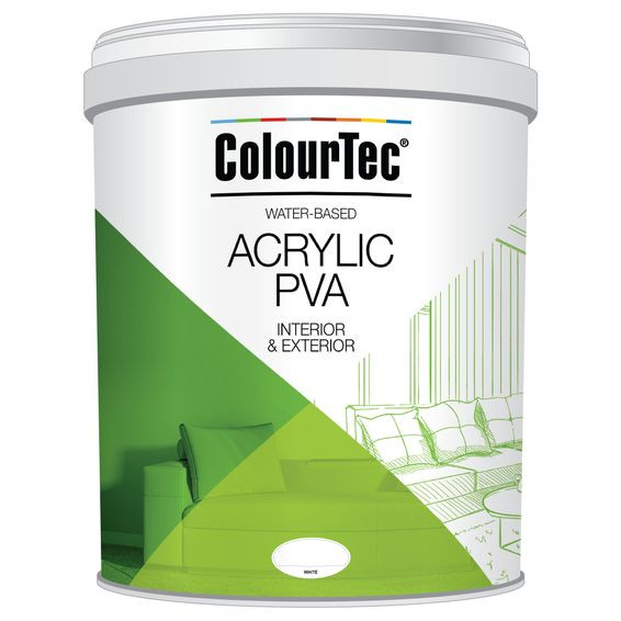 Colourtec universal acrylic pva paint white 20l