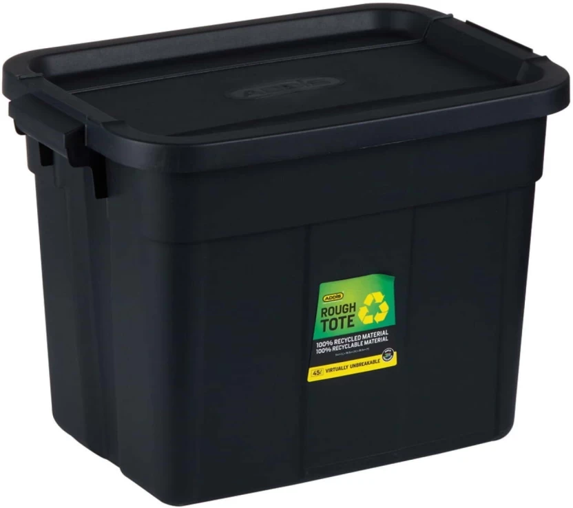 ADDIS Rough Tote Storage Box  (45 L, Black)