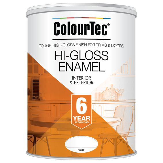 ColourTec Universal Gloss Enamel Paint White 5l