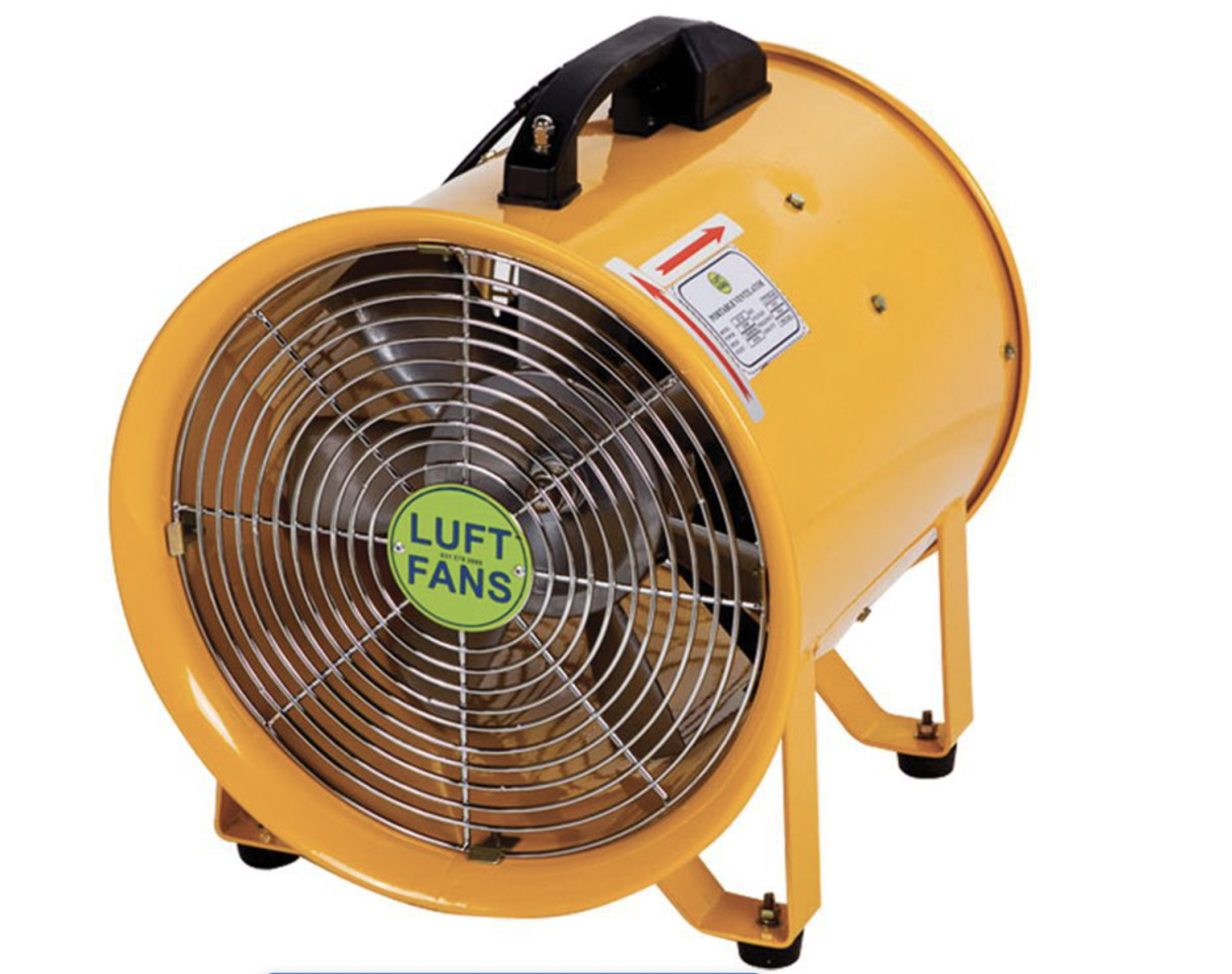 Portable Multi-purpose Fan/Ventilator - 400mm Diameter (Broughton VF300 Duct Fan 3600m³/h 300mm blade diameter 1 speed 230 V with plug: Type F - German Schuko, Type G )