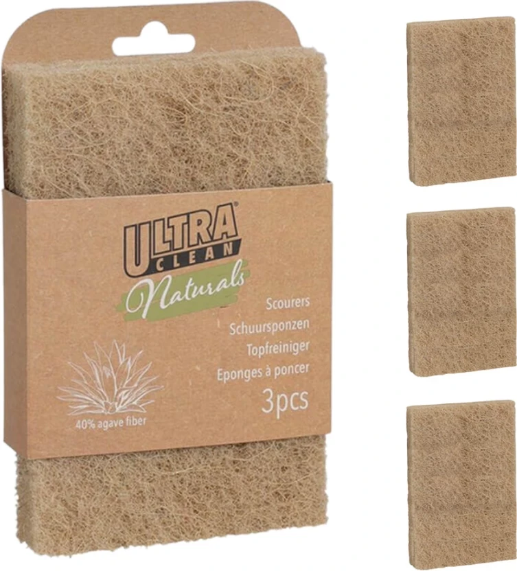 ECO Environmental Scouring Pad & Dishwashing Sponges - Set of 3 Scrub Sponge  (Medium, Pack of 3)