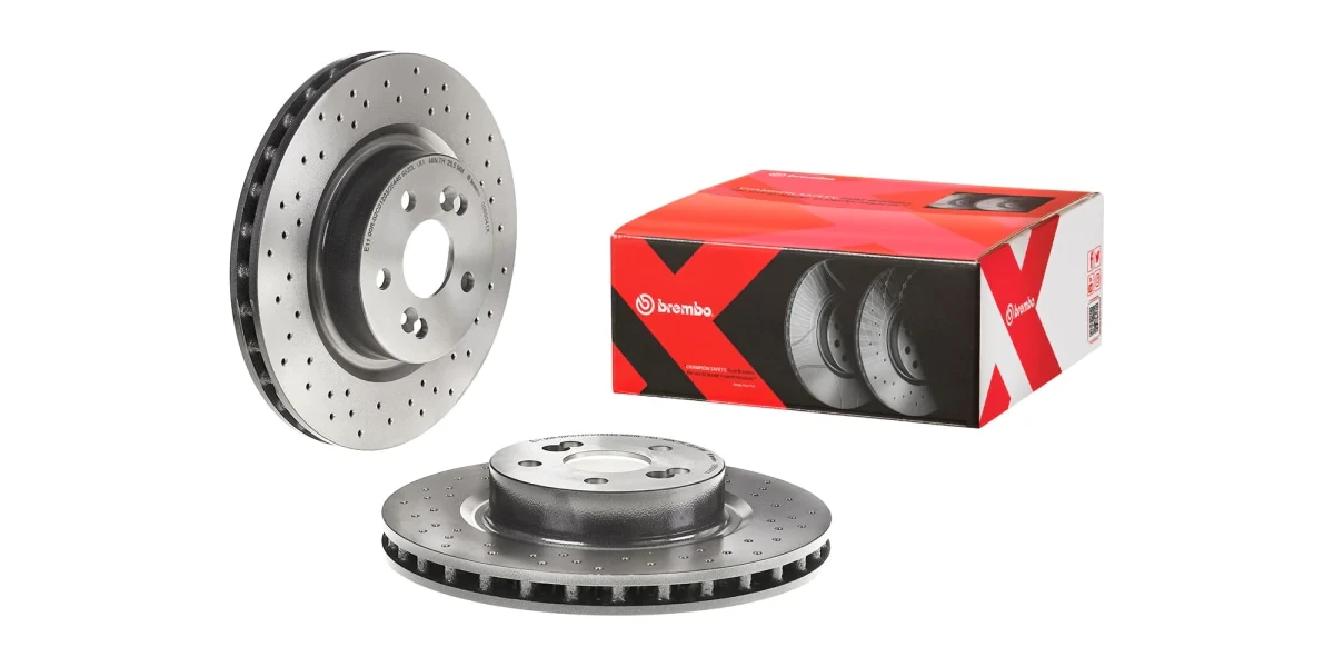Brake Disc Front (2 In Box) Drilled Renault Clio Megane (Brembo 0989041X)