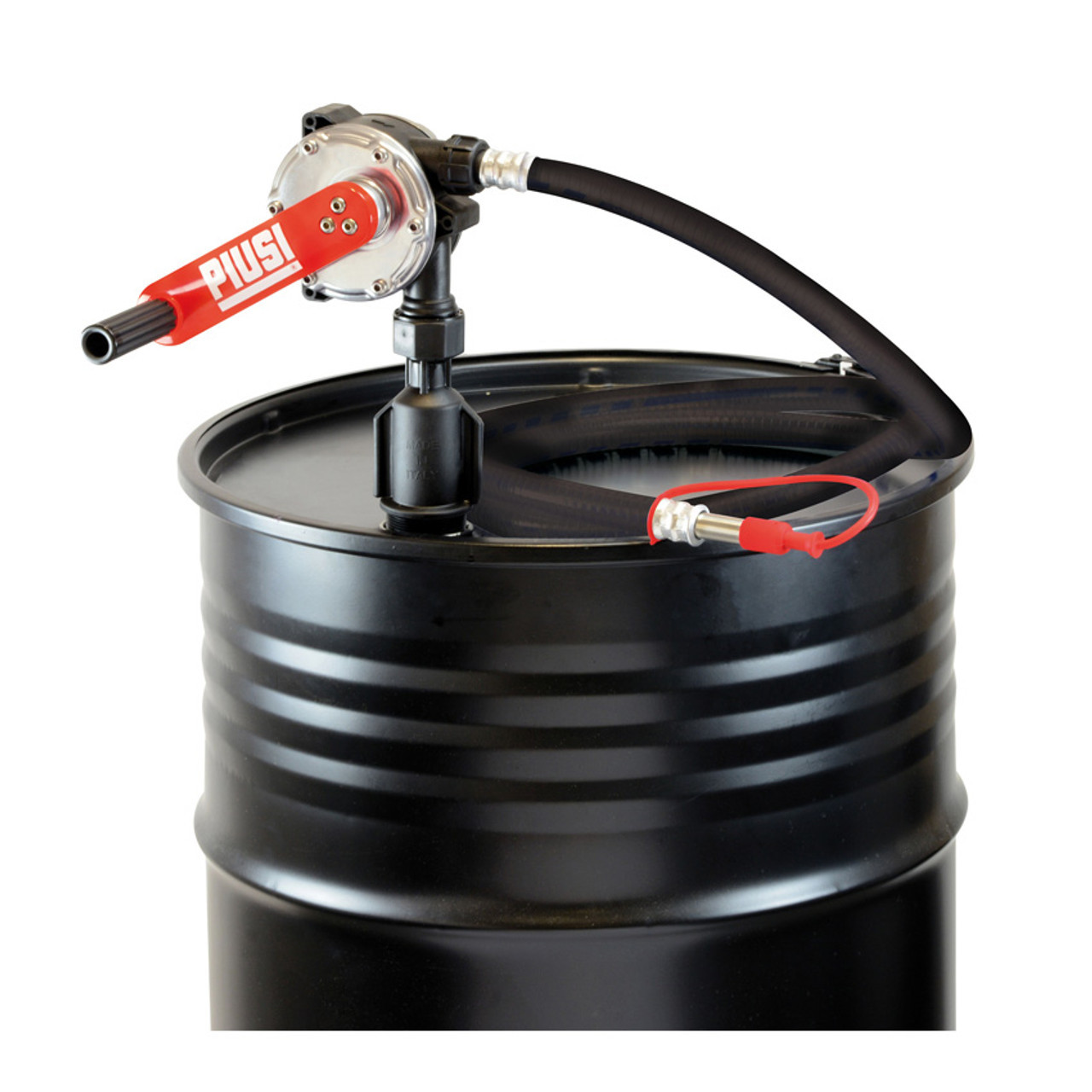 PIUSI Diesel and Oil Rotary Hand Pump - 10 Gal per 100 Revs(with hose)