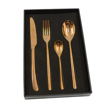 Gold Cutlery Set - Stainless Steel - 4/Pack